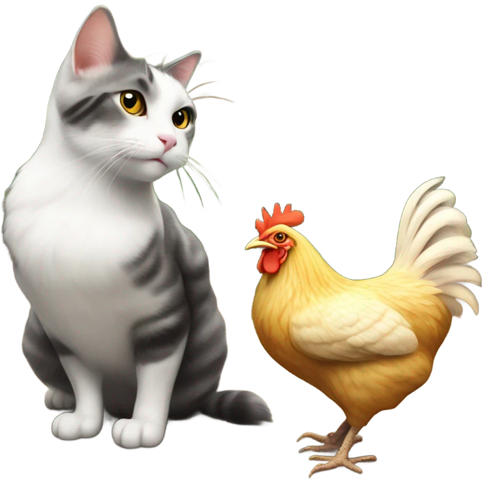 cat chicken emoji