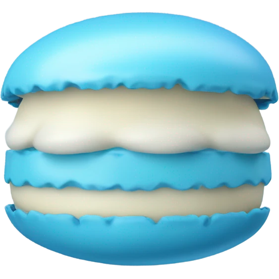 Blue macwron emoji