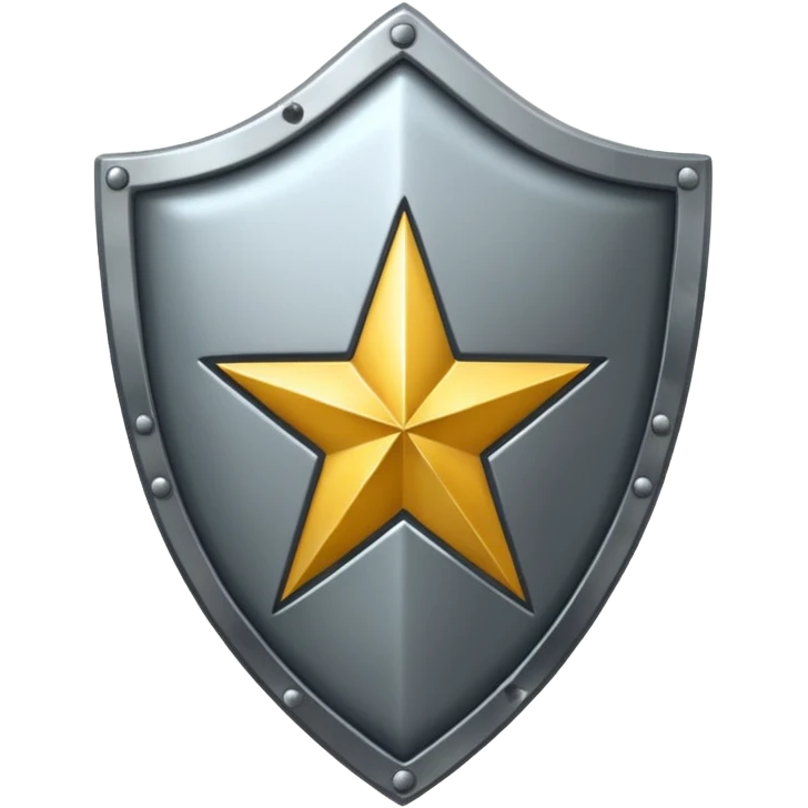 a shield with a star in it - air bnb style emoji