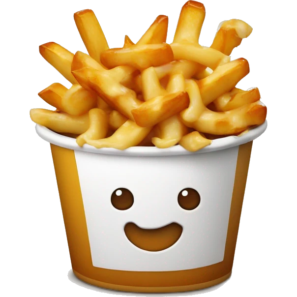 Poutine qui mange une poutune emoji