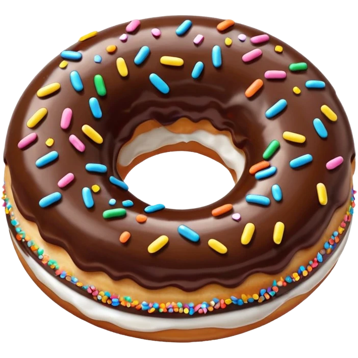 i chocolate donut that says thank you emoji