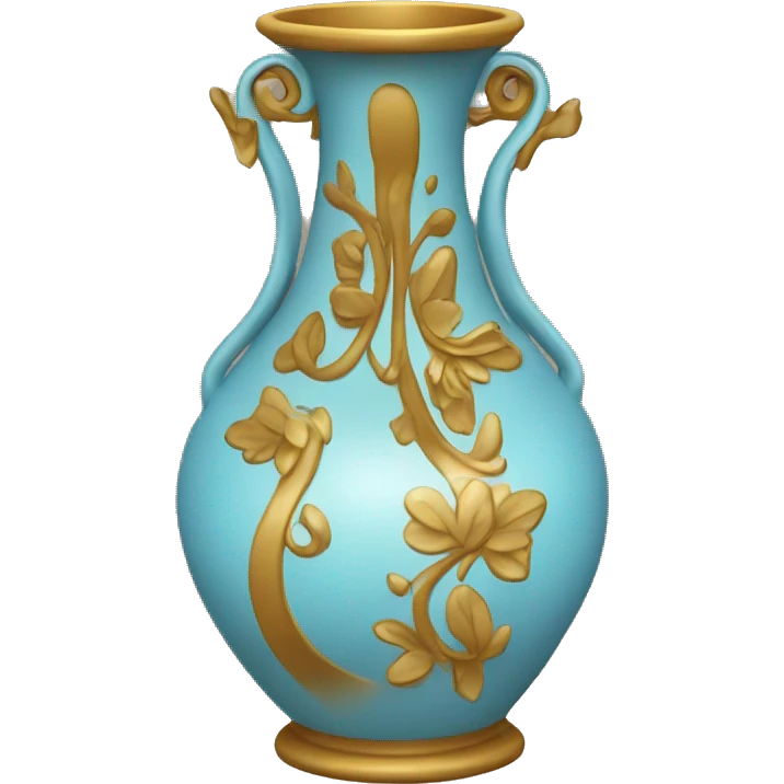 Ornate vase with water pouring out emoji