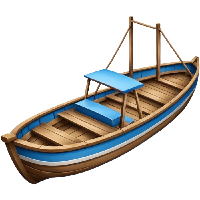 Blue river boat emoji