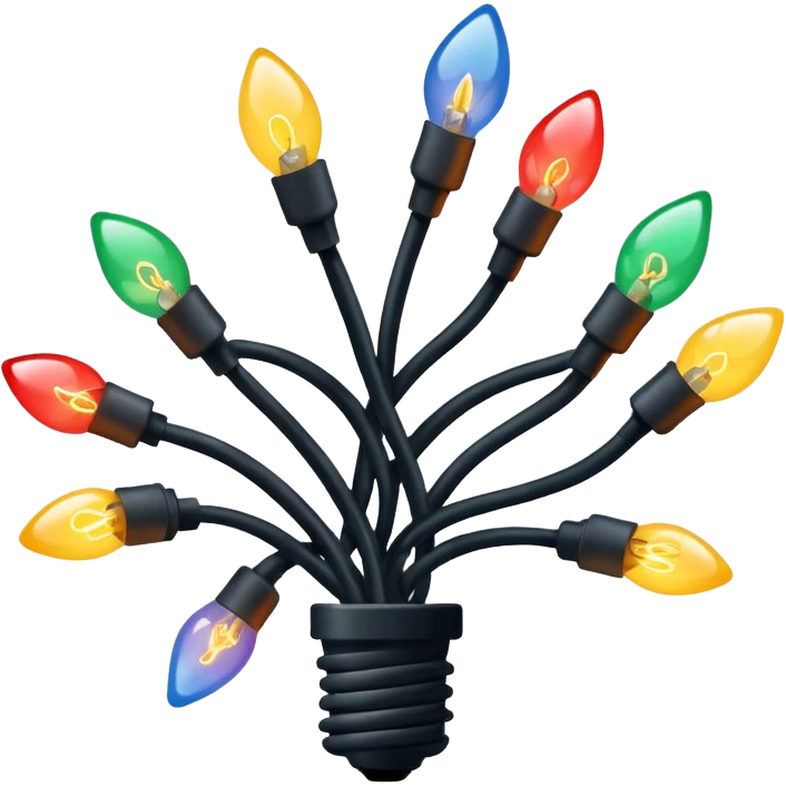 Christmas lights strang emoji