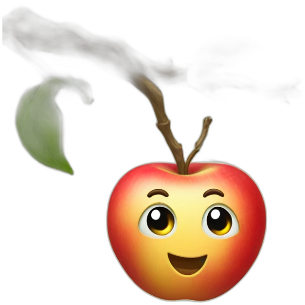 Apple hanging on a tree emoji