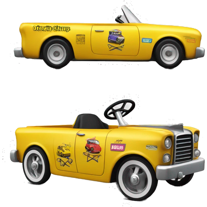 Pedal Champs. Pedal car 1/10 city cab. hot rod  emoji