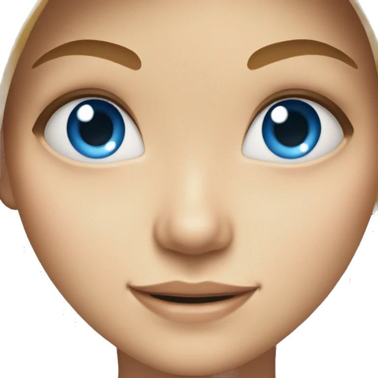 smiling girl with blue eyes emoji