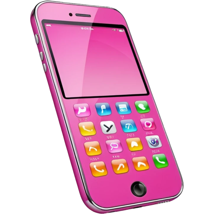 pink cell phone emoji