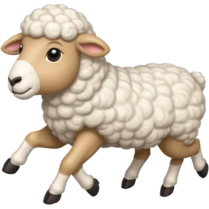 High resolution of A  running sheep emoji