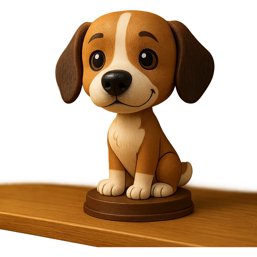 cartoon dog, floppy ears, sitting emoji