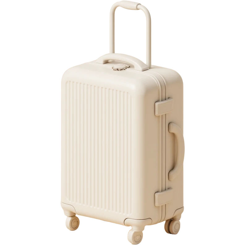 aesthetic ivory minimal suircase with wheels emoji