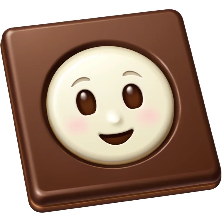 Tableta de chocolate color blanco emoji