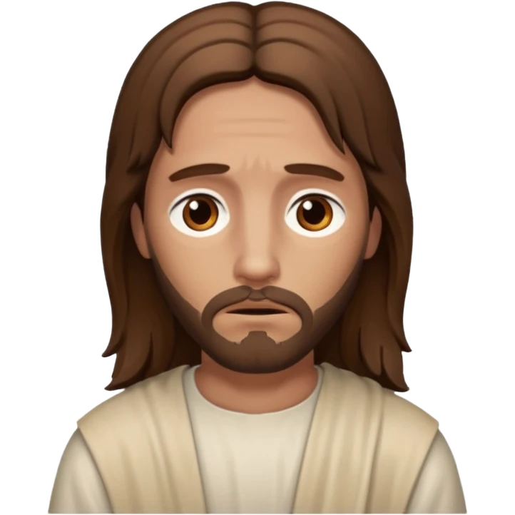 make a picture of Jesus sad emoji
