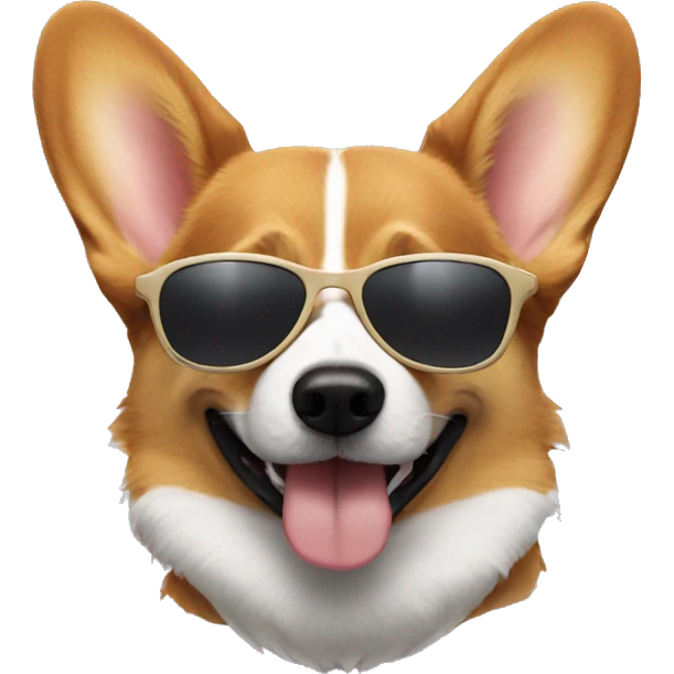 Corgi with sunglasses emoji