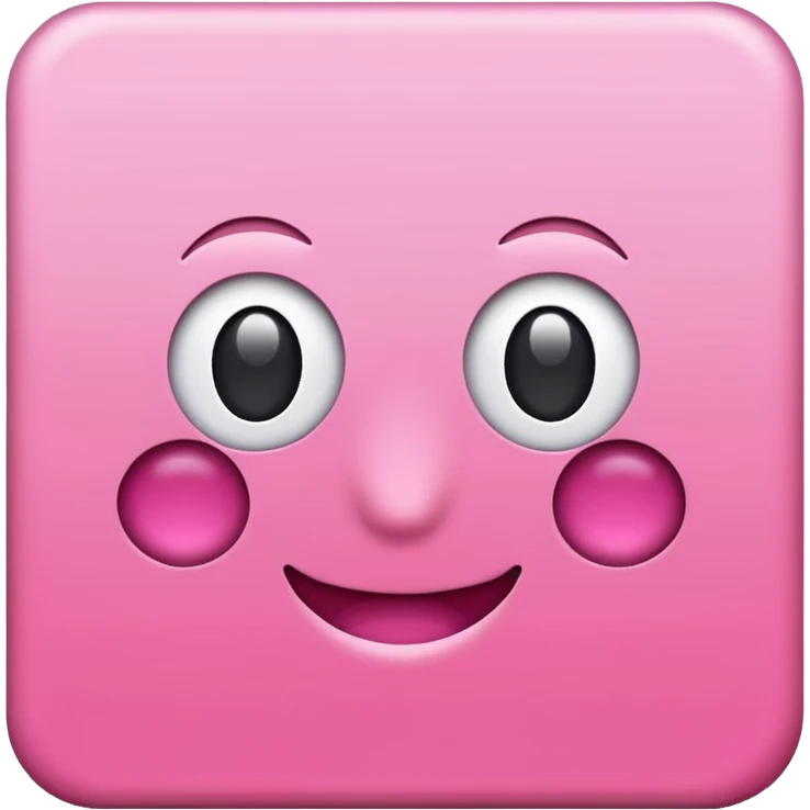 simple pink square paper no face on it emoji