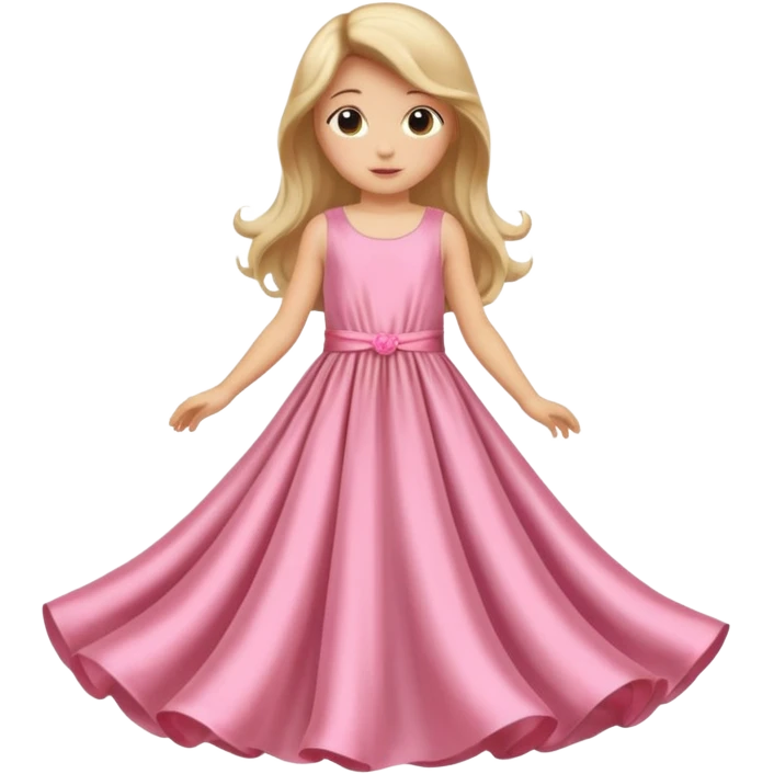 Gown in pink for kids only dress no gender  emoji