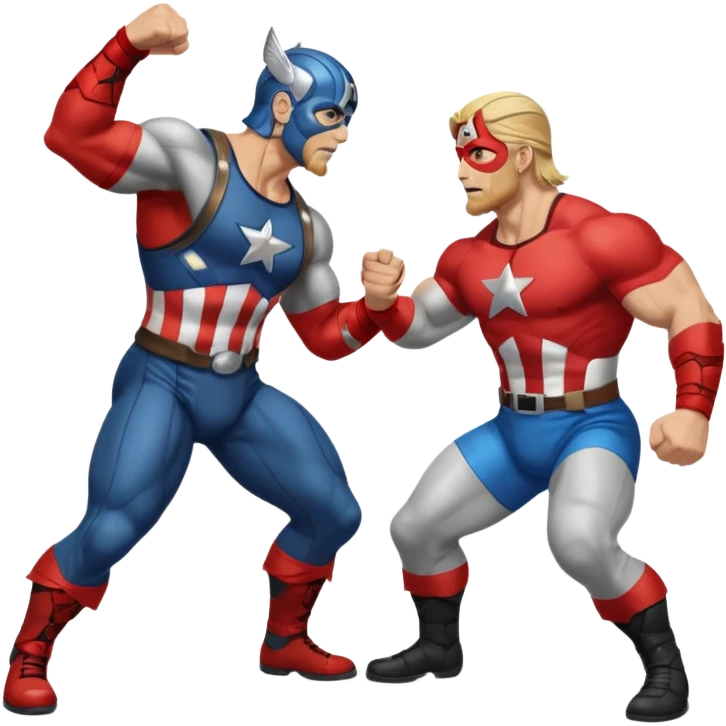 fight between Thor and captain America   emoji
