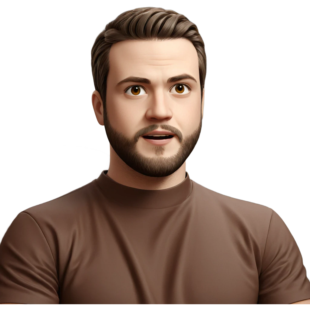 male portrait with beard emoji