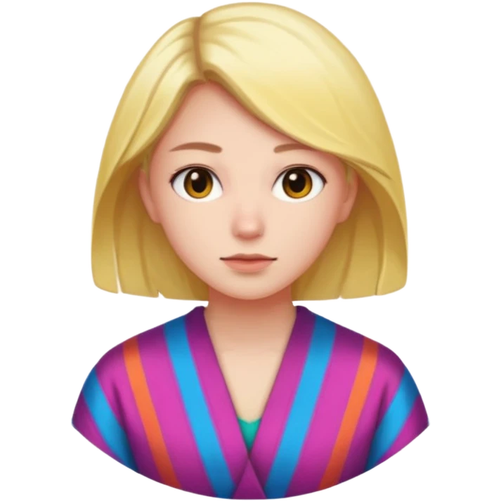 une personne joli de face dans un rond  emoji