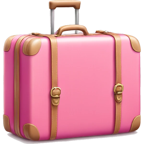 Pink designer suitcase  emoji
