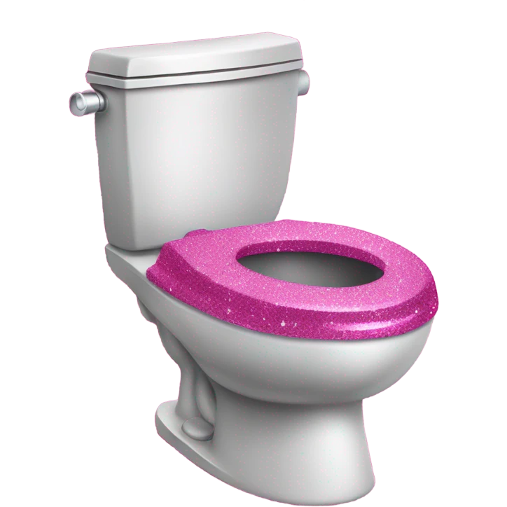 Glitter hot pink toilet  emoji