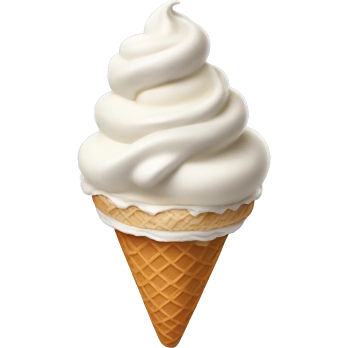 Ice cream cone huge whipped cream emoji