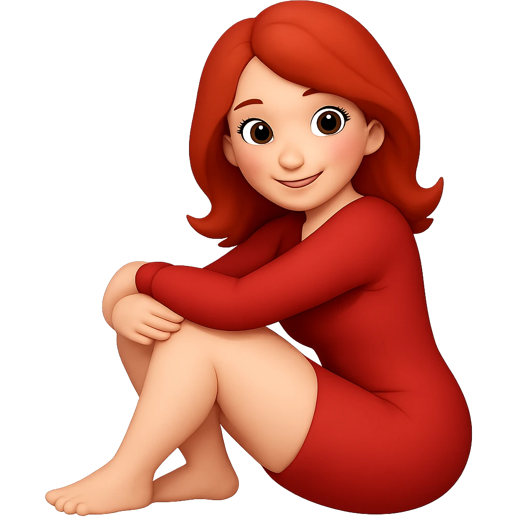 Change hair color to redhead, keep all other features the same, SFW, no background emoji