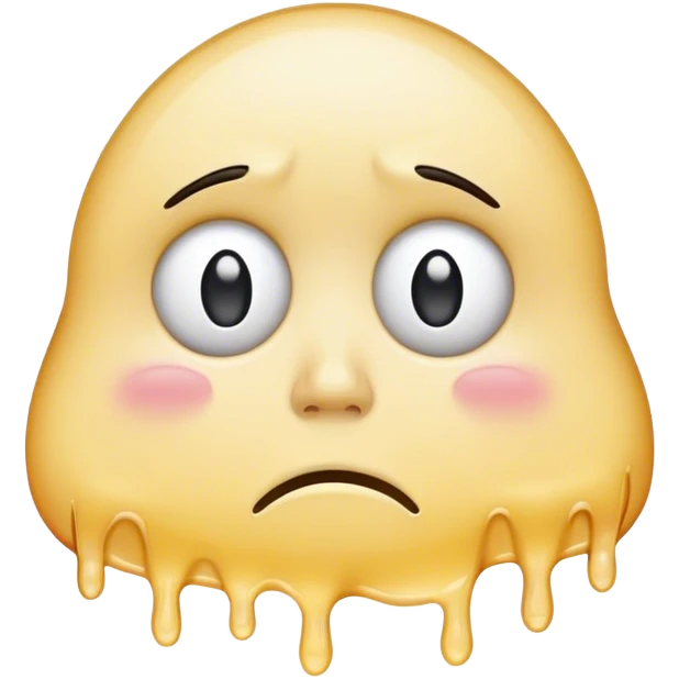 melting sad face  emoji