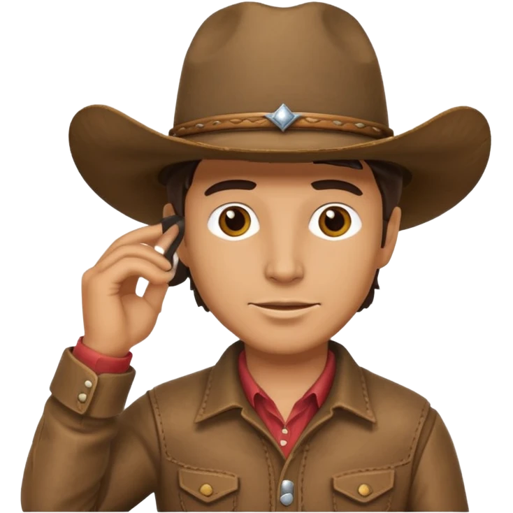 Cowboy tipping his hat. TIPPING HIS HAT emoji