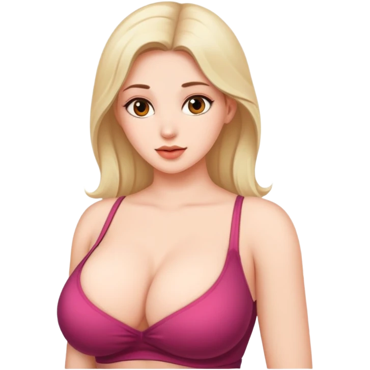 naked woman with big tits emoji
