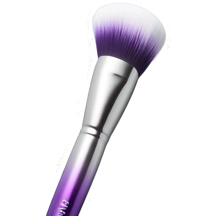 White to light purple metallic ombré makeup brush  emoji
