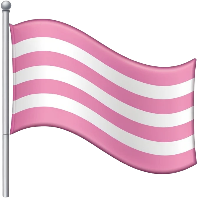 pink and white and pink flag emoji