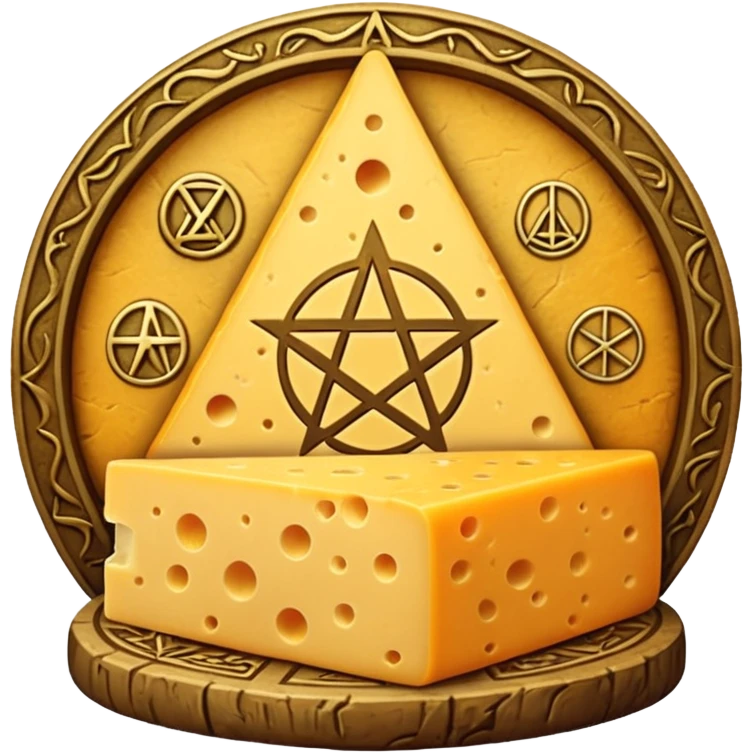 cheese witchcraft occult pentagram emoji