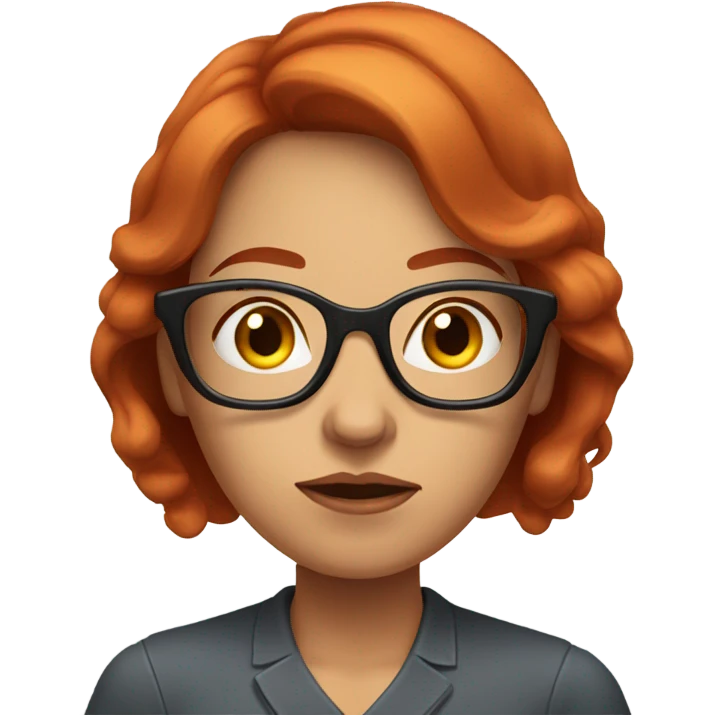 red hair woman nutritionist with glasses sad with no money emoji