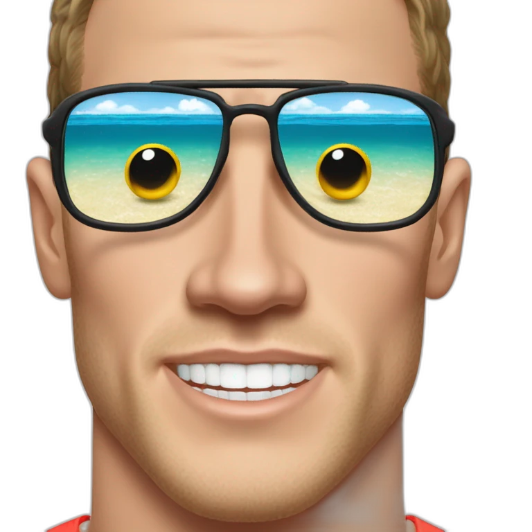 Jonathan Toews as beach bum emoji