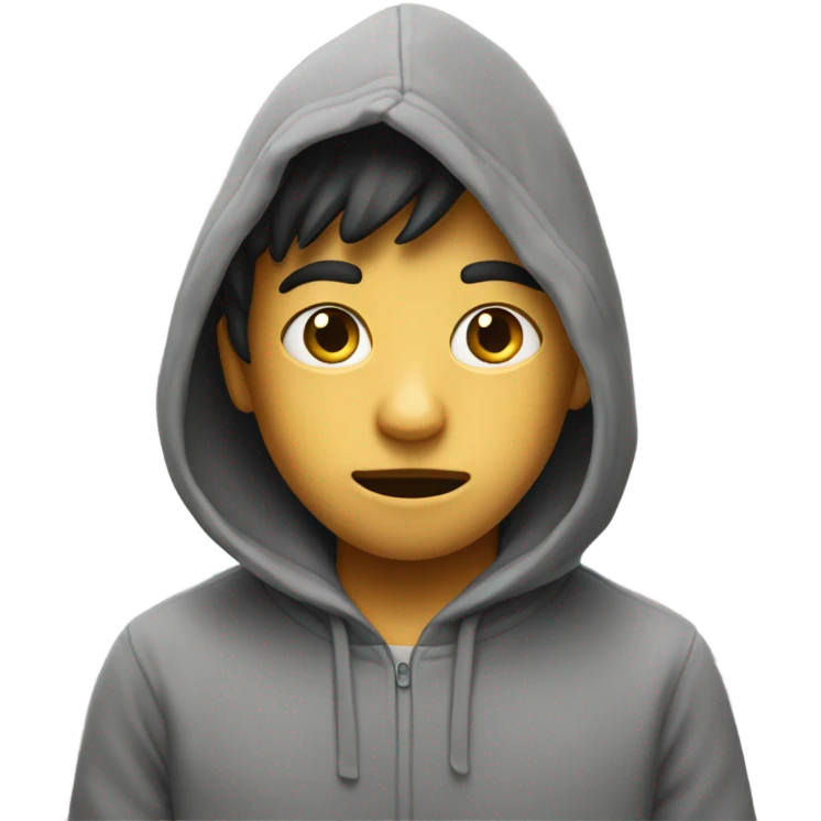 boy with hoodie  emoji