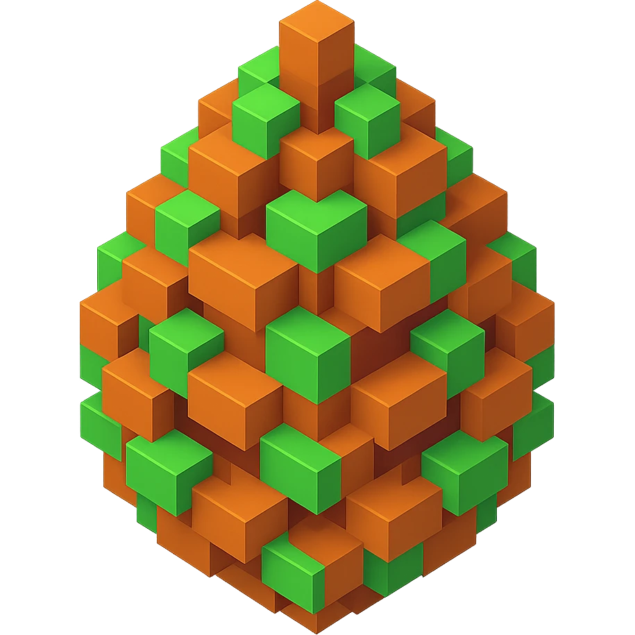 pine cone with green accents emoji