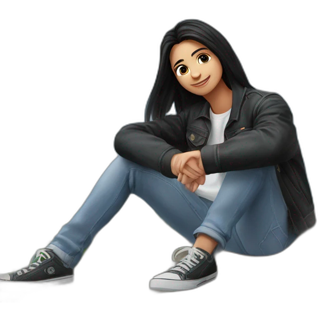 sitting by water, day emoji