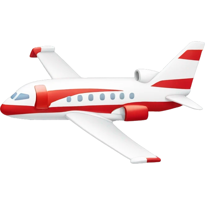Aeroplane in red and white colors emoji