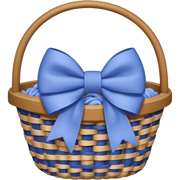 Basket with a Periwinkle bow  emoji