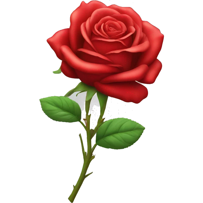 Red beautiful bright rose emoji