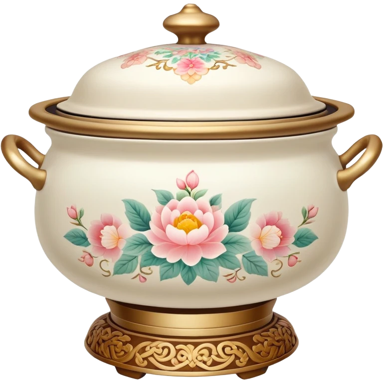 Light colored vintage Chinese hotpot emoji