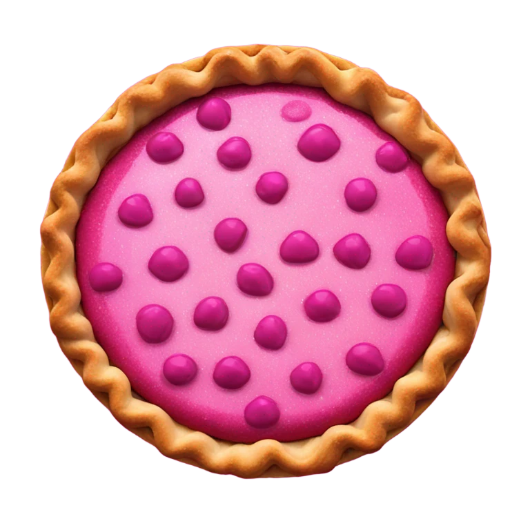 Hot pink pie with glitter  emoji