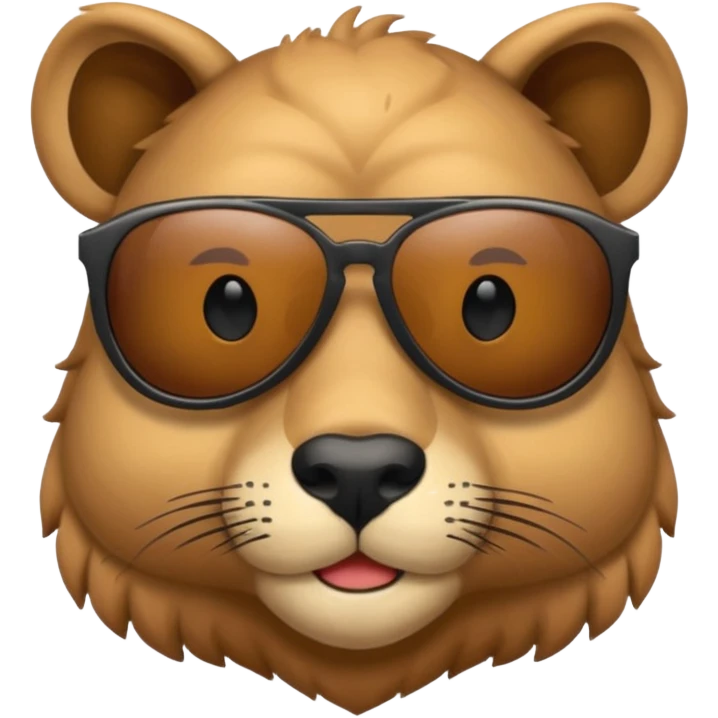 animal head and body wtih sunglasses  emoji