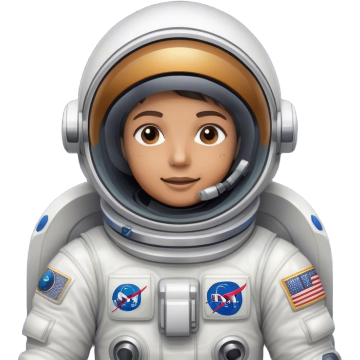 Cinematic Realistic mystery Astronaut visor down – A highly detailed depiction of an astronaut in a state-of-the-art space suit, floating weightlessly in the vast expanse of space. The reflective visor hides the face so we only see the reflection, while intricate suit details and soft lighting create an immersive sense of realism. emoji