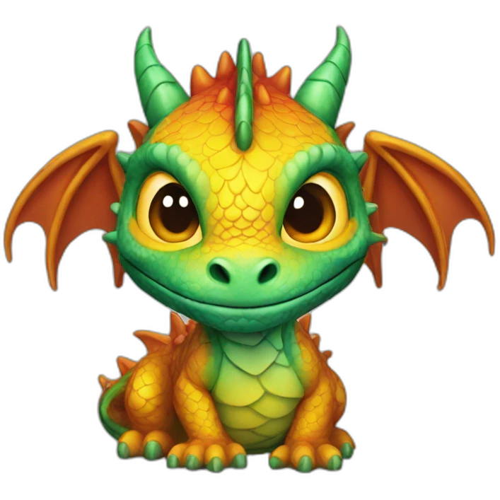 dragon multicolor emoji
