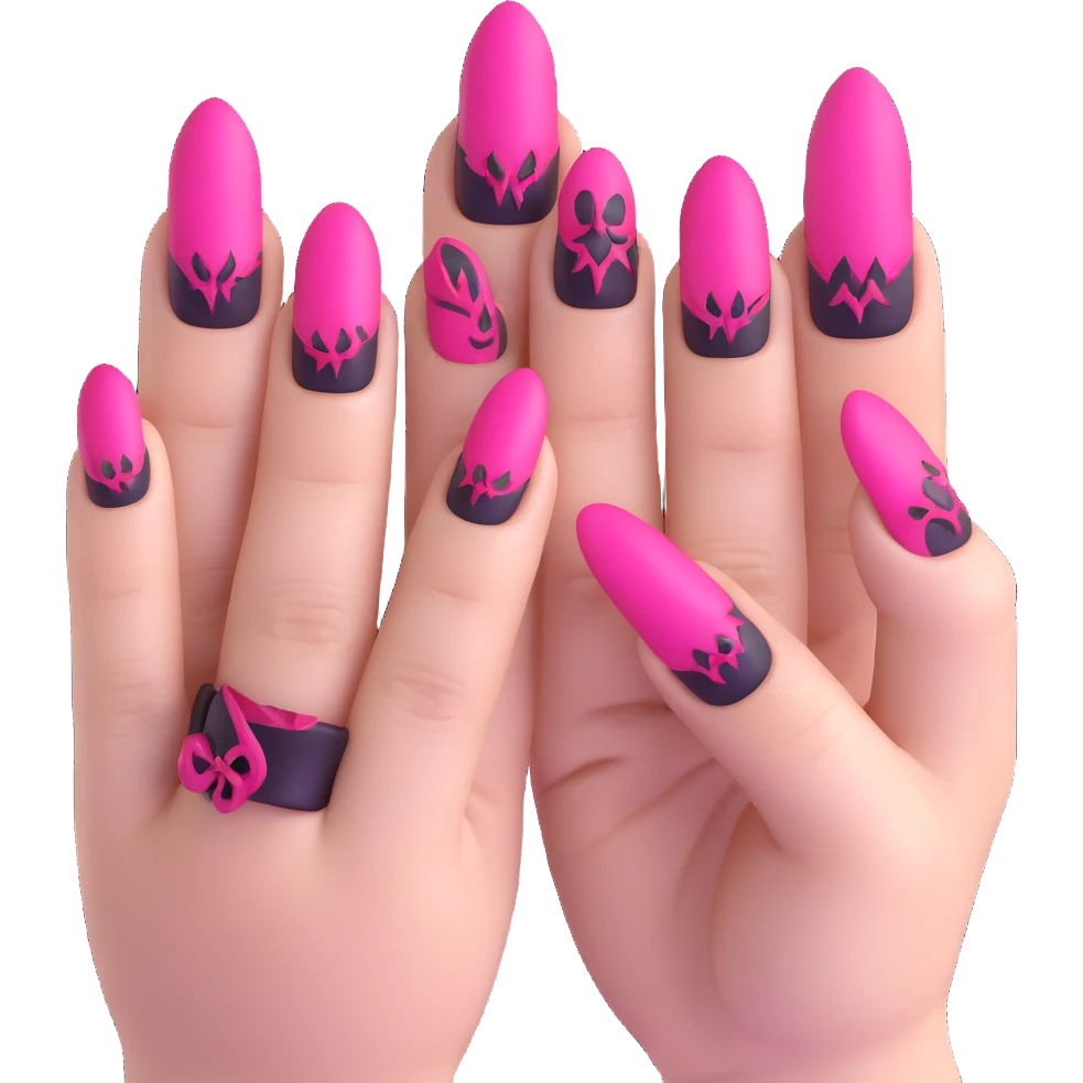 pink gothic nails emoji