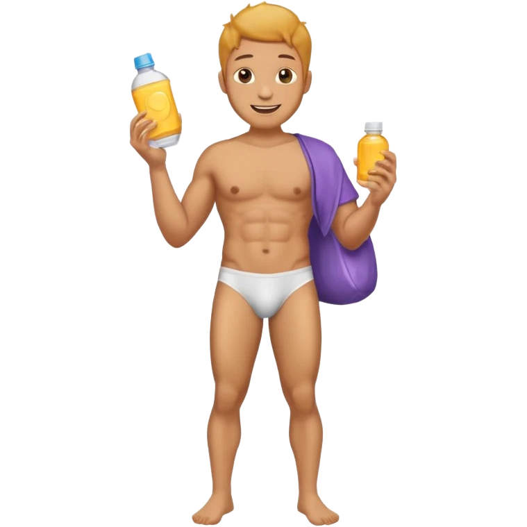 Male shirtless honey skin six pack sexy big dih lean full body without pants hold condom emoji