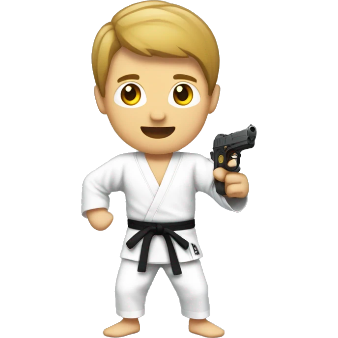 karate master holding a pistol emoji