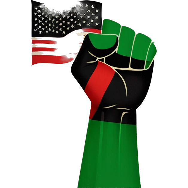 Black Power Fist and “Red and Black and Green” and “Red and Black and Green Flag”- Juneteenth - “Freedom is NOT free! It Has a Cost!” emoji